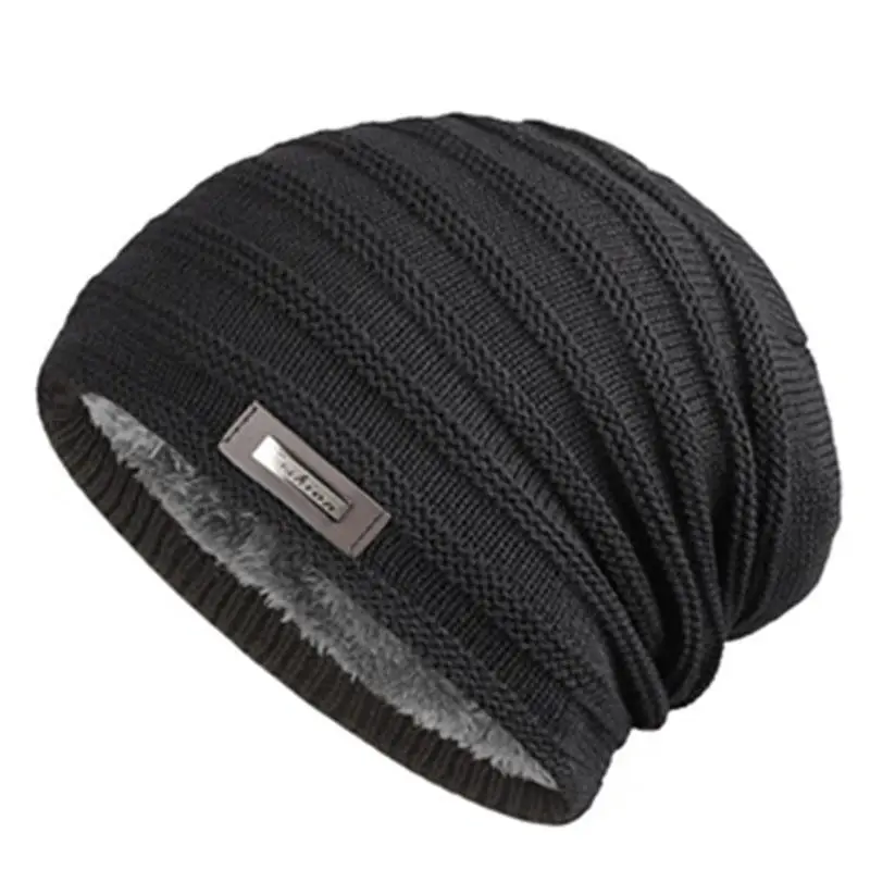 Neue Unisex Pelz Gefüttert Beanie Hut Warm Halten Winter Hut Dicke Weiche Stretch Hut Für Männer Und Frauen Mode Winter Kappe