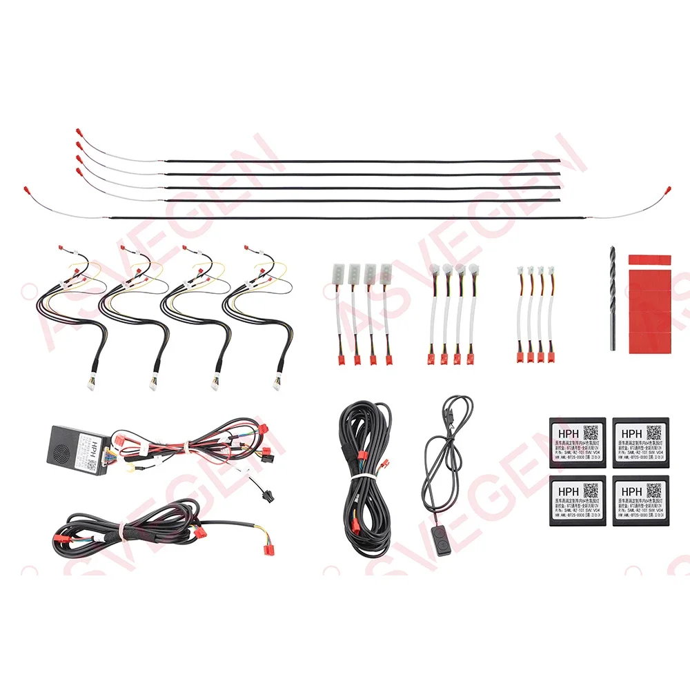 

Автомобильный атмосферный светильник, модифицированный светодиодный светильник для автомобиля, атмосферная лампа, красочный холодный свет, декоративная лампа, сплошной цвет