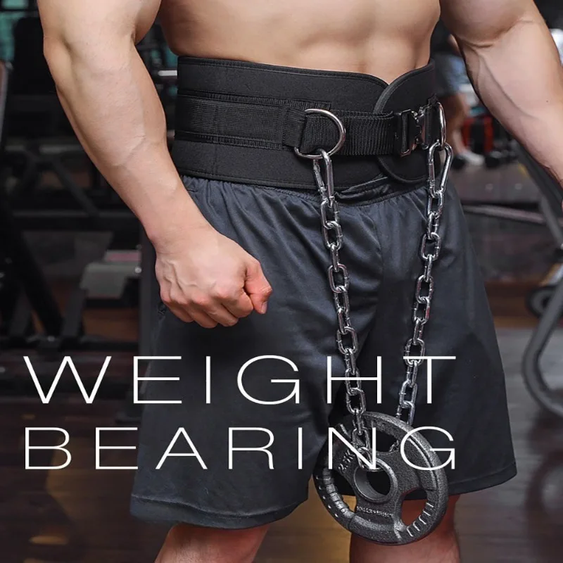 Pull Up Weight Carrying Fitness Belt for Men, Squat Horizontal Bar, Waist Protection, Back Muscle Strength Training Belt