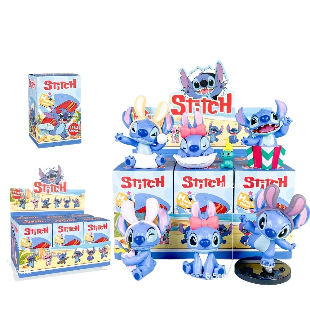 

Новый рождественский набор слепых коробок Stitch 626, зимняя снежная тема, коллекция фигурок из ПВХ, Лило и Стич, милые игрушки для детей, фанатов, рождественские подарки