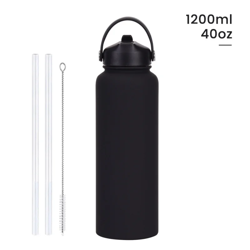 

1200ml 40oz Stainless Steel Sports Water Bottle with Straw Personalized Custom Gift