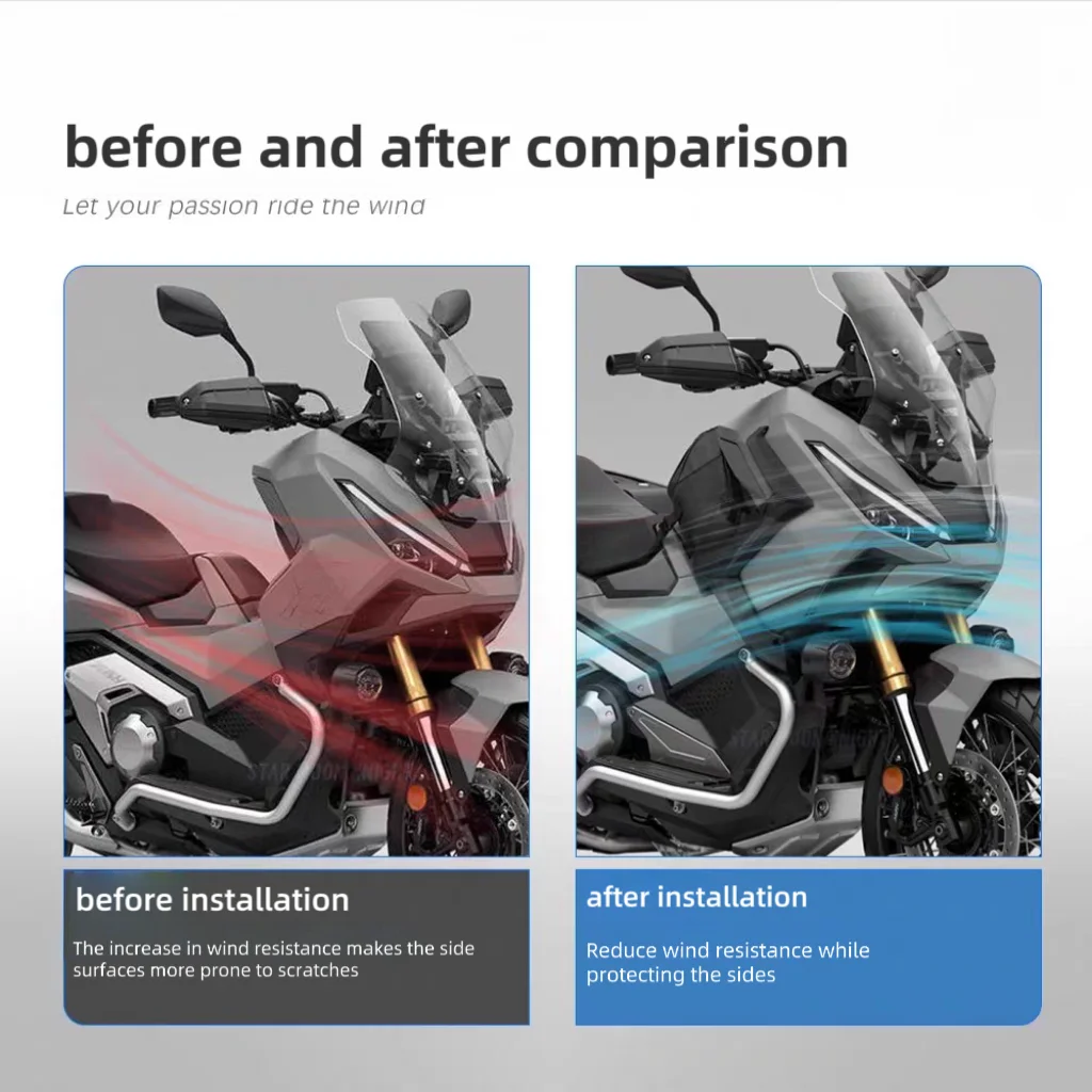 For Honda XADV750 modification Fairing parts side wind shield side air deflector side wing guard leg front windshield 2025