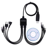 8 in 1 USB Programming Cable For Baofeng kenwood PUXING UV-5R Yaesu Icom Wouxun Hyt Radio Car Radio