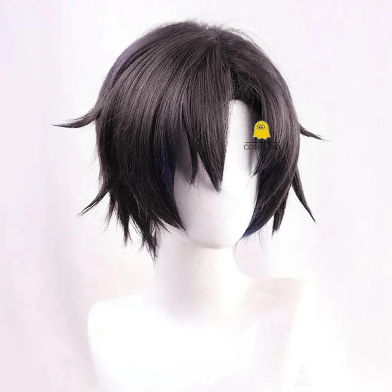 86 Anime Eighty Six Shin Cosplay Wig Captain Shinei Nouzen Short Dark Brown Hair Undertaker Party Role Play Props Free Wig Cap
