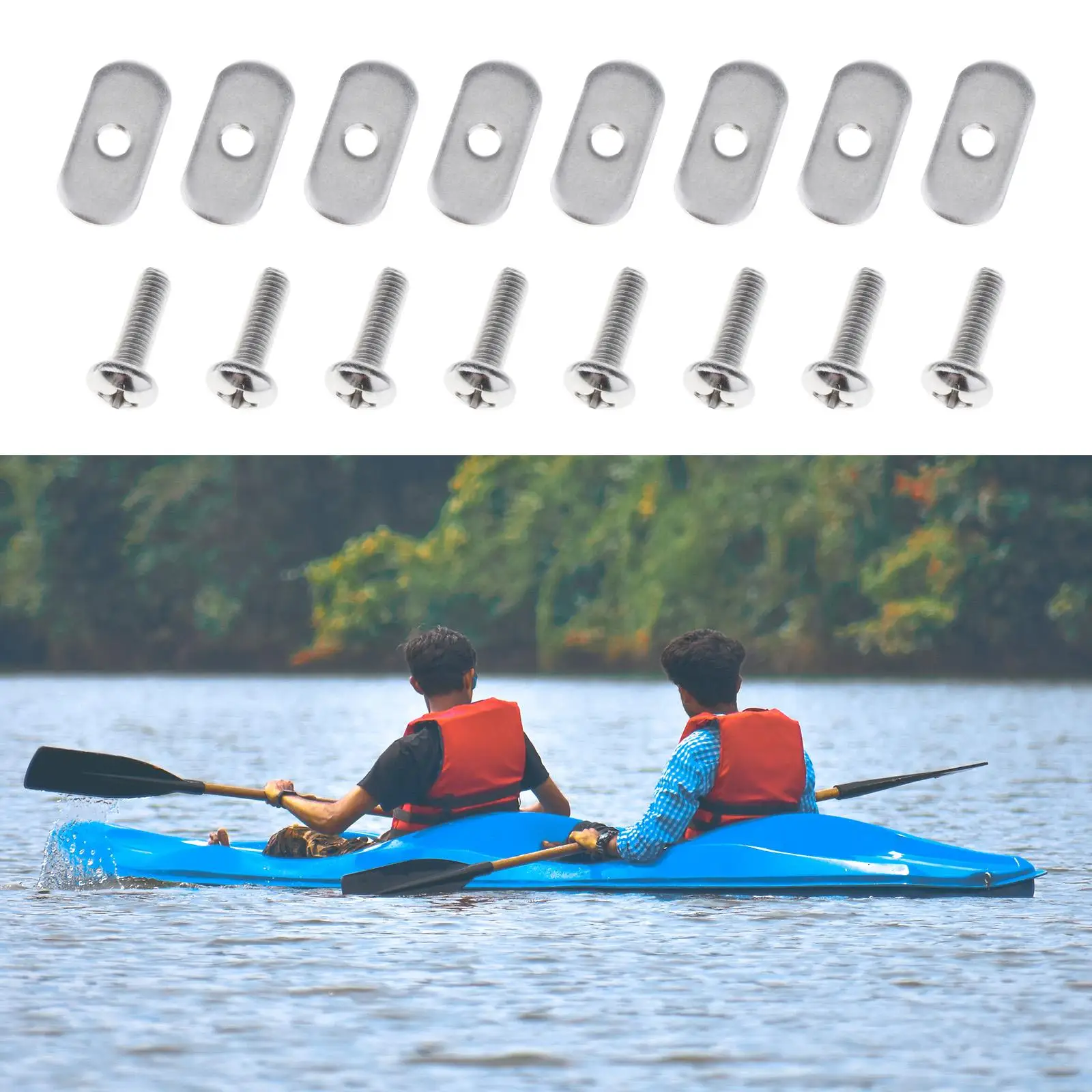 Universal Kajak Track Schraube Mutter Ersatz Edelstahl Schiene Befestigungs Kit Kajak Zubehör für Marine Boot