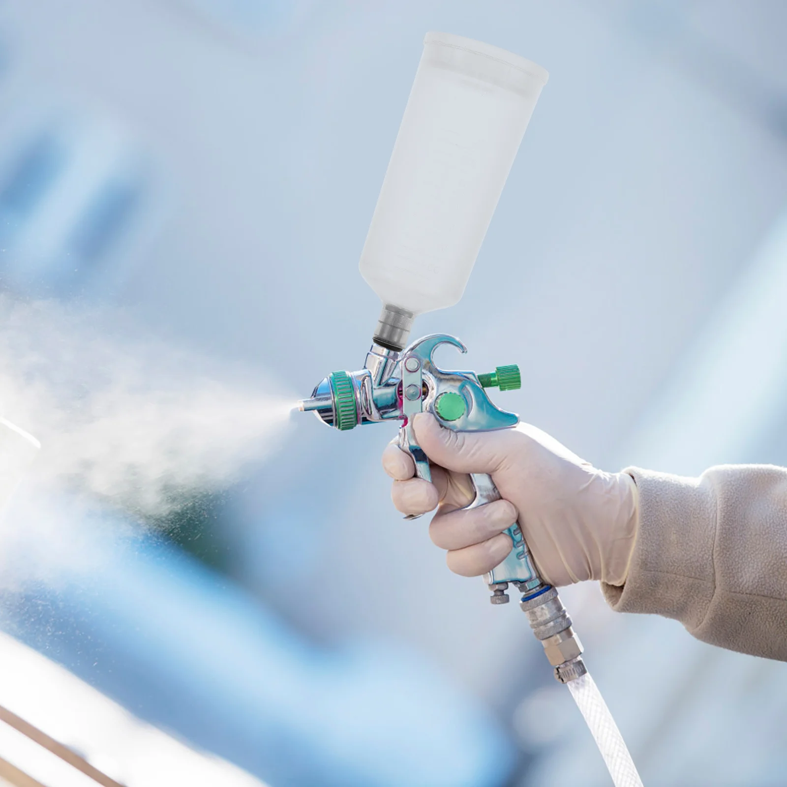 

2Pcs Professional Airbrush Paint Cup Dismountable Design Lightweight Easy Carry for Car Bike Painting Cake Decorating Nails