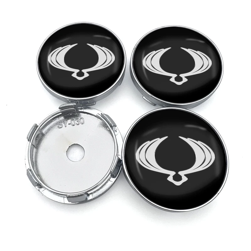 4pcs 60mm Car Wheel Center Hub Cap Rim Cover Emblem Sticker  For Ssangyong Rexton 2 Tivolan Musso Kyron Actyon Sport Korando