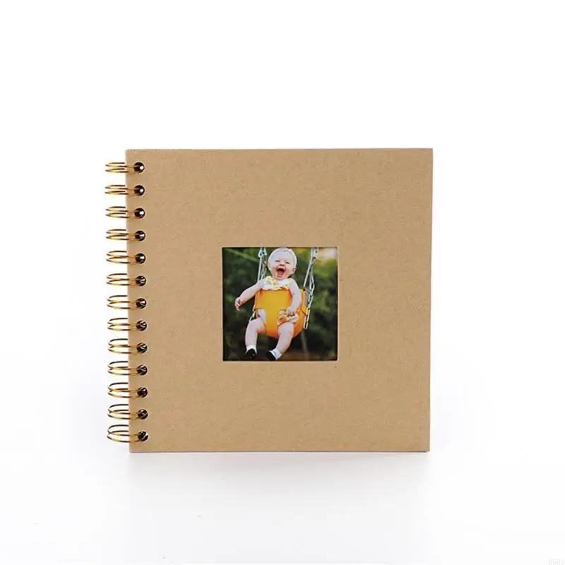 ألبوم صور للأطفال R66D مع تصميمات ورقية، ألبوم صور صغير الحجم، سجل قصاصات للأطفال #4