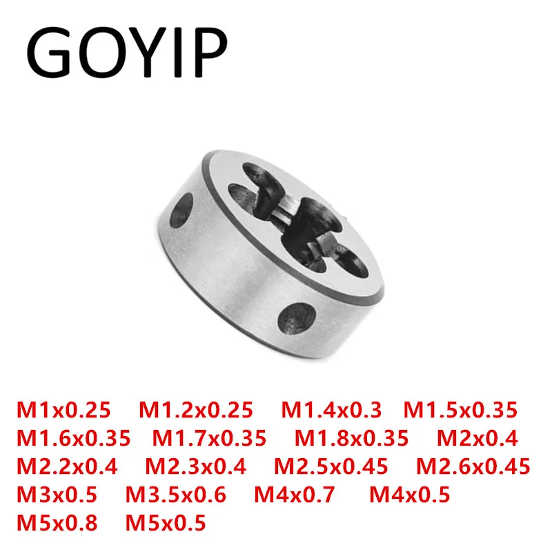 M1 M1.2 M1.4 M1.5 M1.6 M1.7 M1.8 M2 M2.2 M2.3 M2.5 M2.6 M3 M4 M5 Round Die Threading Metric Die