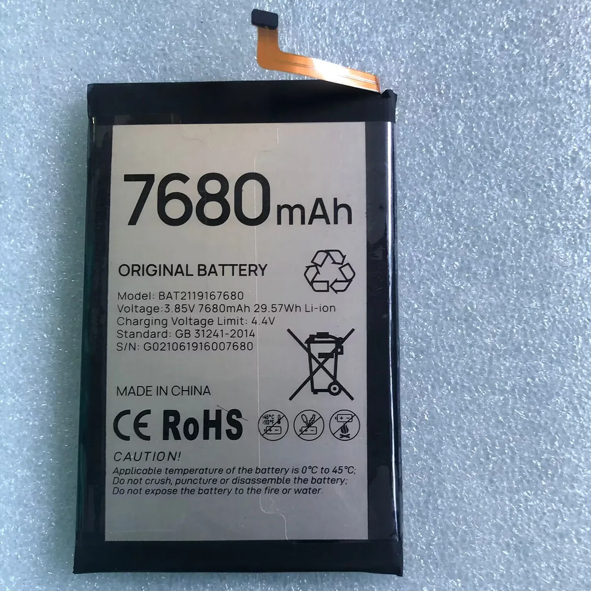

New BAT2119167680 7680mAh 3.85V Battery For Note 12P Mobile Phones