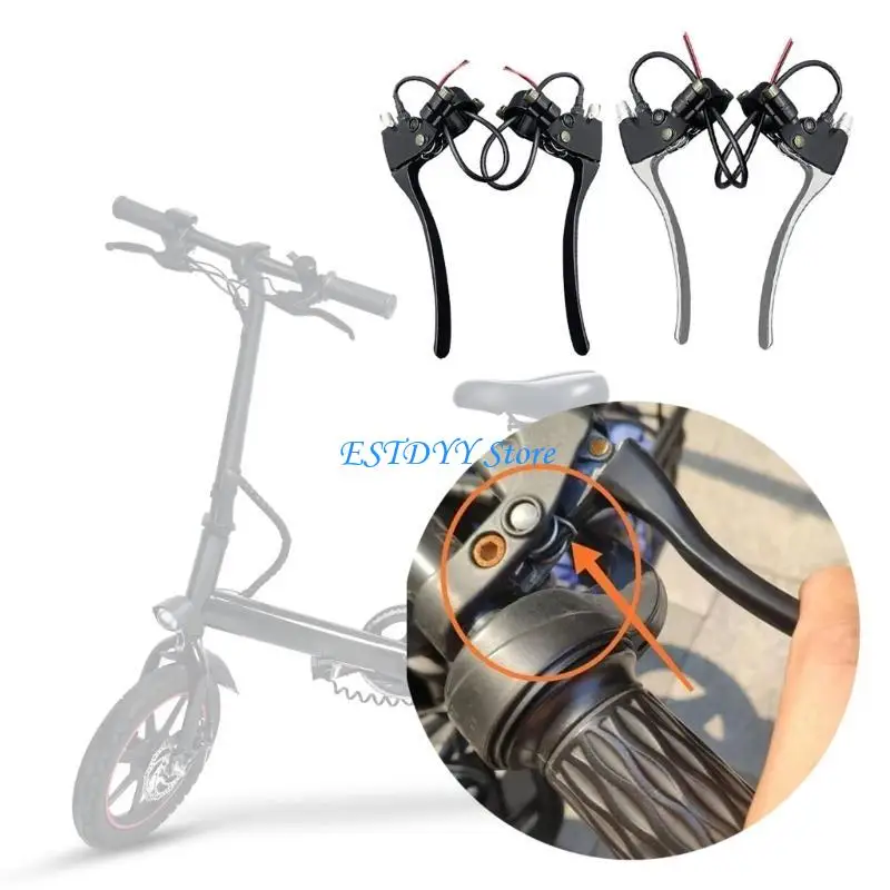 G6DE Electric Brake Lever Replacement Left & Right E-Bike Bicycles Brake Handle Aluminum Alloy