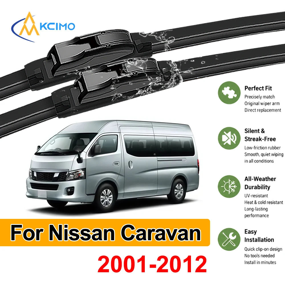 

Rubber Windscreen Wipers Car Accessories For Nissan Caravan E25 2001-2012 Front Windshield Wiper Arm Blades