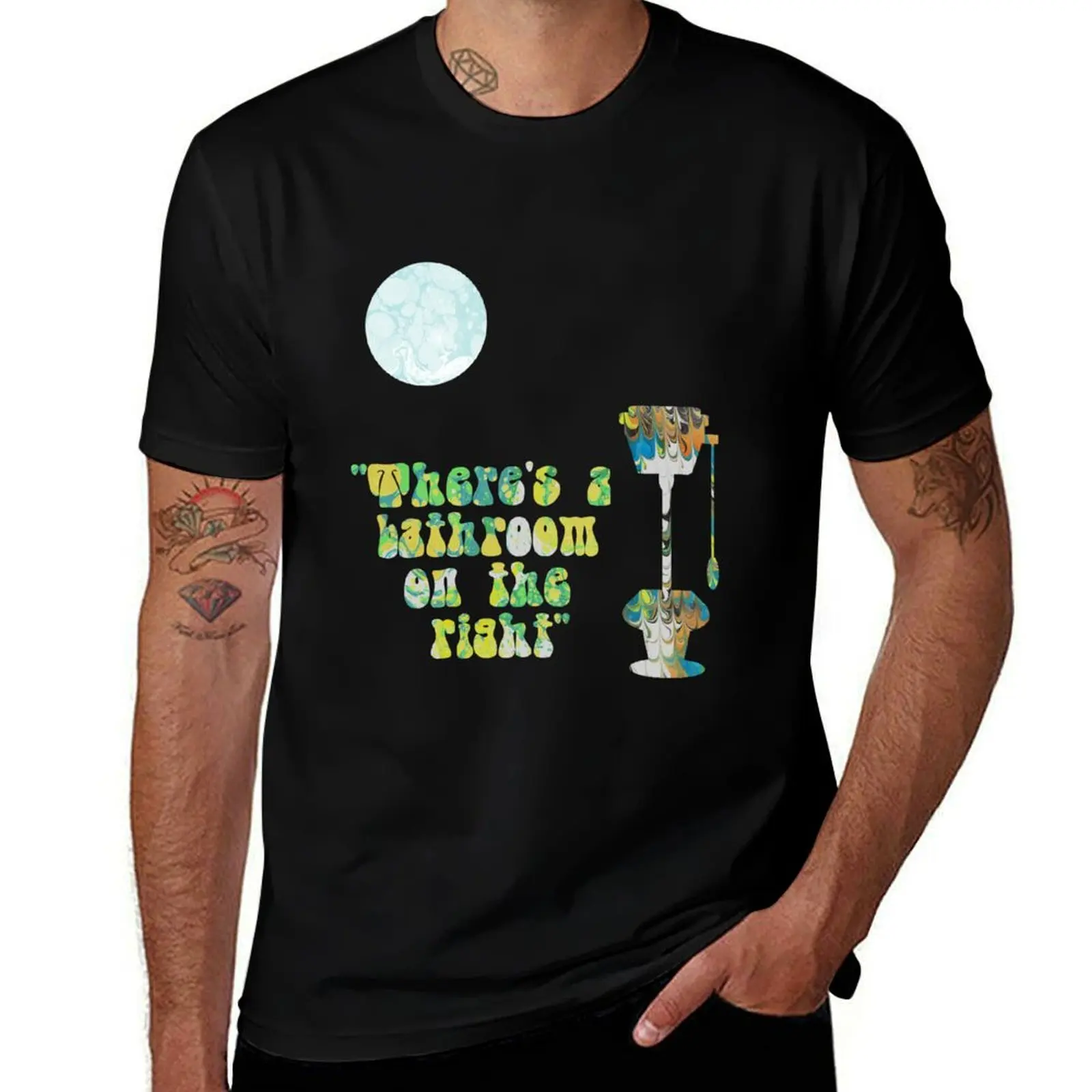 

Bad Moon Rising- Bathroom on the right! T-Shirt man tshirt cotton t shirts high quality T-Shirt