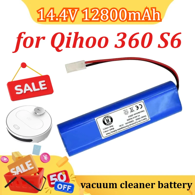 

NEW 14.4V 12800mAh Battery Pack for Qihoo 360 S6 Robotic Vacuum Cleaner Spare Parts Accessories Replacement Batteries.