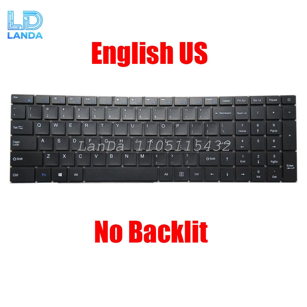 

Laptop No Backlit Keyboard For FUNHOUSE F20 English US Black No Frame New