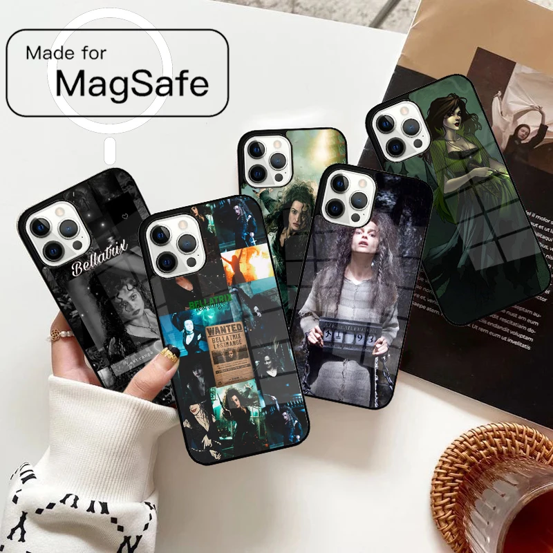 حافظة هاتف مغناطيسية من Bellatrix Lestrange لهاتف iPhone 17 Air 16e 12 13 14 15 Pro Max Magsafe غطاء لاسلكي