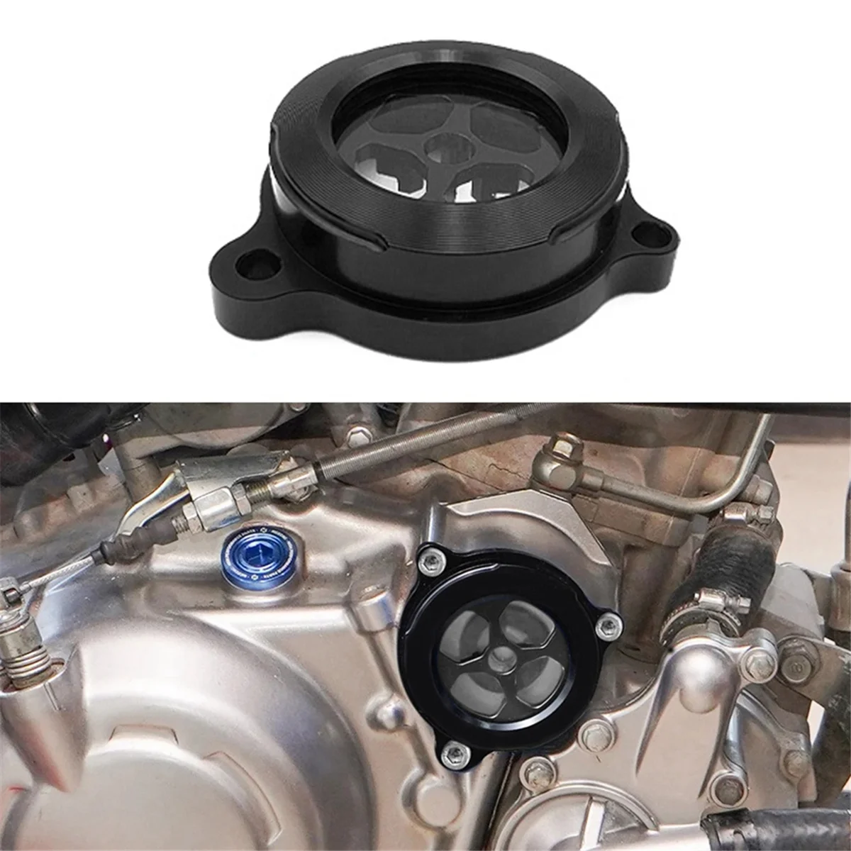 فلتر زيت المحرك شفاف لسيارة ياماها رابتور ، إكسسوارات الدراجة النارية ،-من من من ماركة Raptor 700R-من ماركة RAPTOR #4