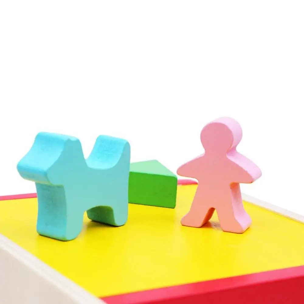 Scatola giocattolo educativa a forma di pensiero tattile Apprendimento precoce Divertimento Puzzle a forma geometrica Pezzi Coordinazione occhio-mano Montessori