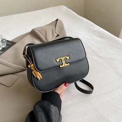 Basit kadın Deri Omuz Çantası Moda Zincir Crossbody Küçük Kare Çanta Lüks Tasarımcı Marka Çanta Bayanlar Rahat Tote