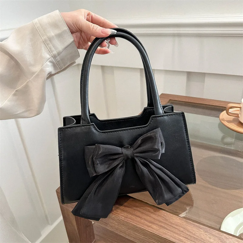 

2025 New Bow Handbag - Korean Fashion Shoulder Bag, Lightweight Crossbody Purse with Detachable Strap, Stylish
