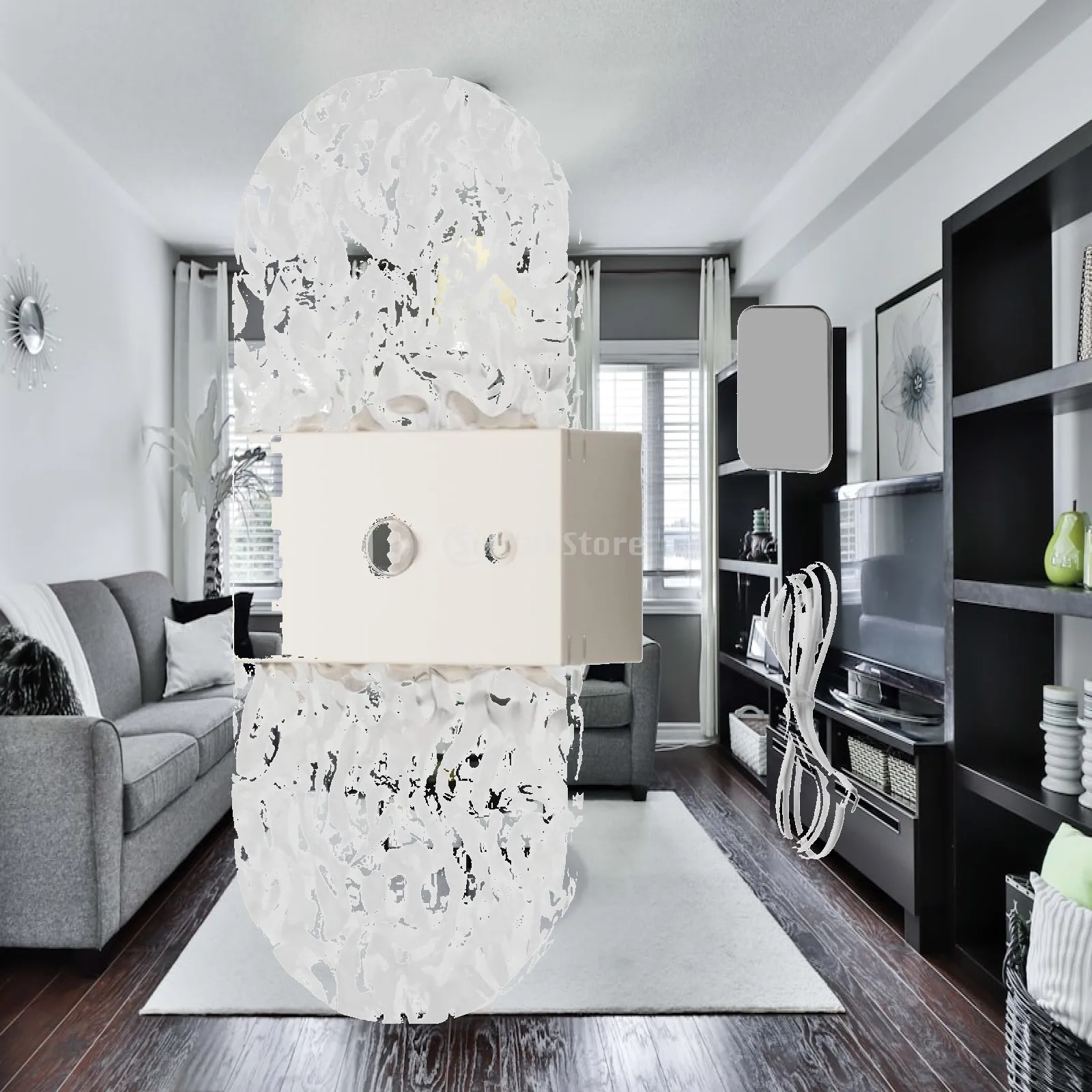 Modern Wall Sconce Cordless Acrylic Lamp Adjustable LED Wall Lighting Fixture for Bedroom Stairway Bath Hallway Decor
