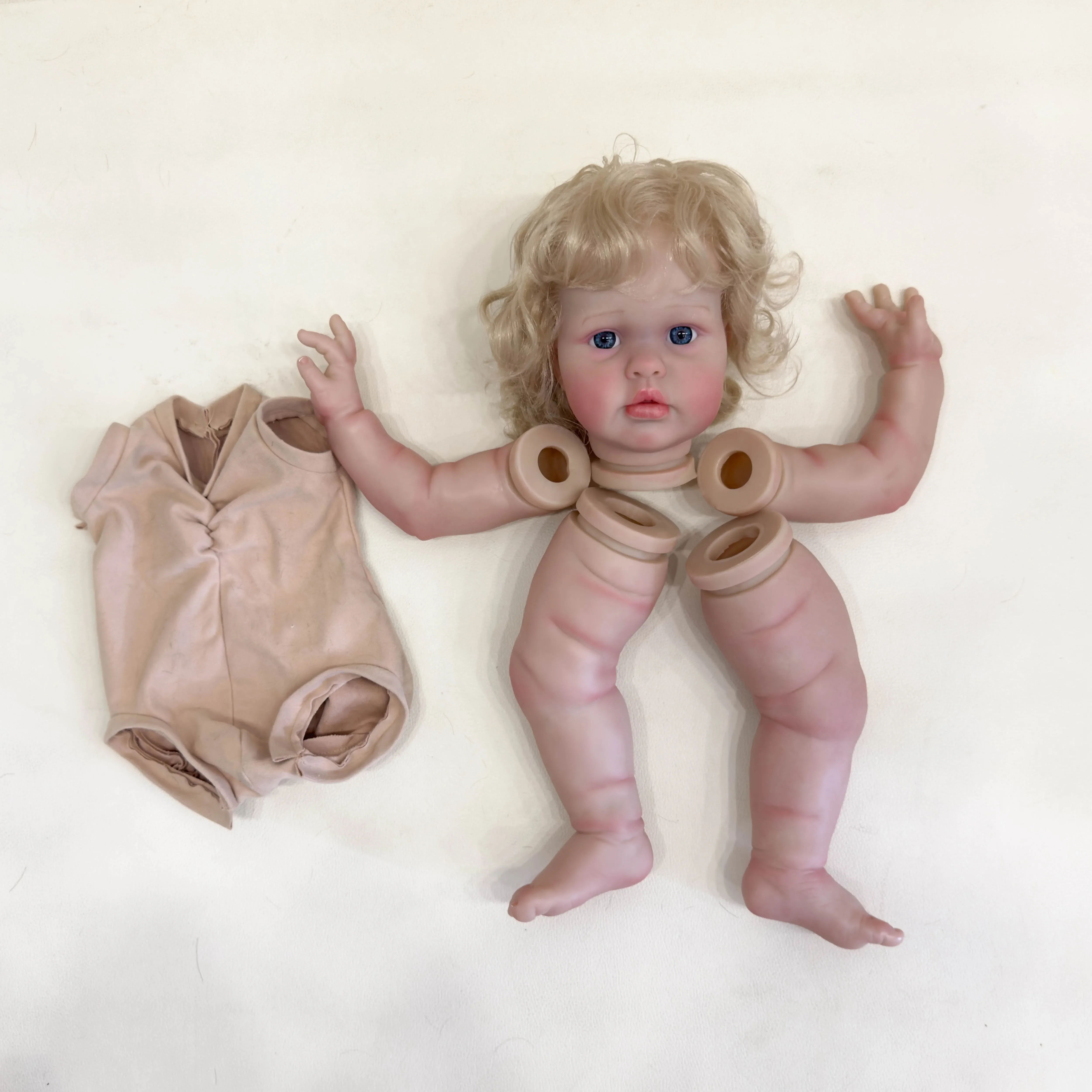 FBBD 24inch Ellie  Lifelike Reborn Doll kit painted Doll kit Unfinished Doll parts with Hand Rooted Hair