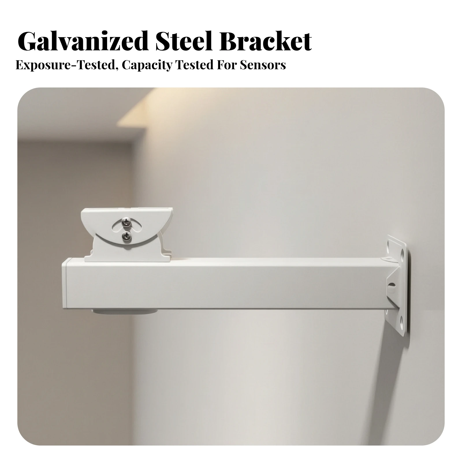 Surveillance Camera Bracket Rust-Resistant Camera Mounting Bracket Horizontal Mounting Arm 360-Degree Rotating Heavy Duty