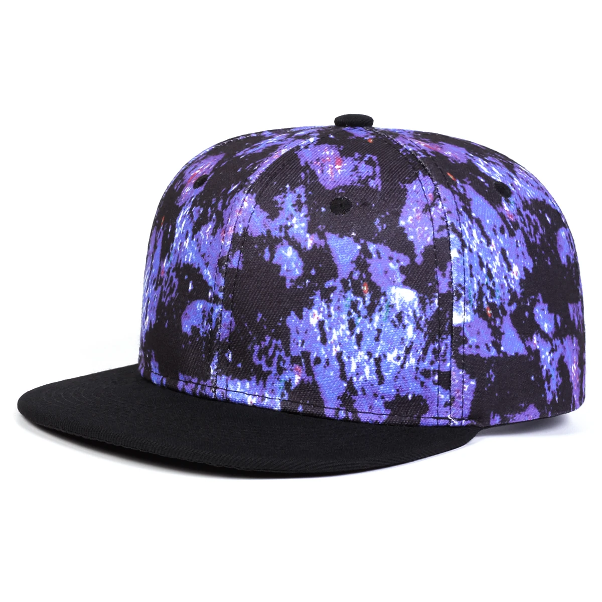 Unisex Purple starry sky printing Hip-hop Hats Fashion Spring Autumn Outdoor Adjustable Casual Baseball Caps Sunscreen Hat