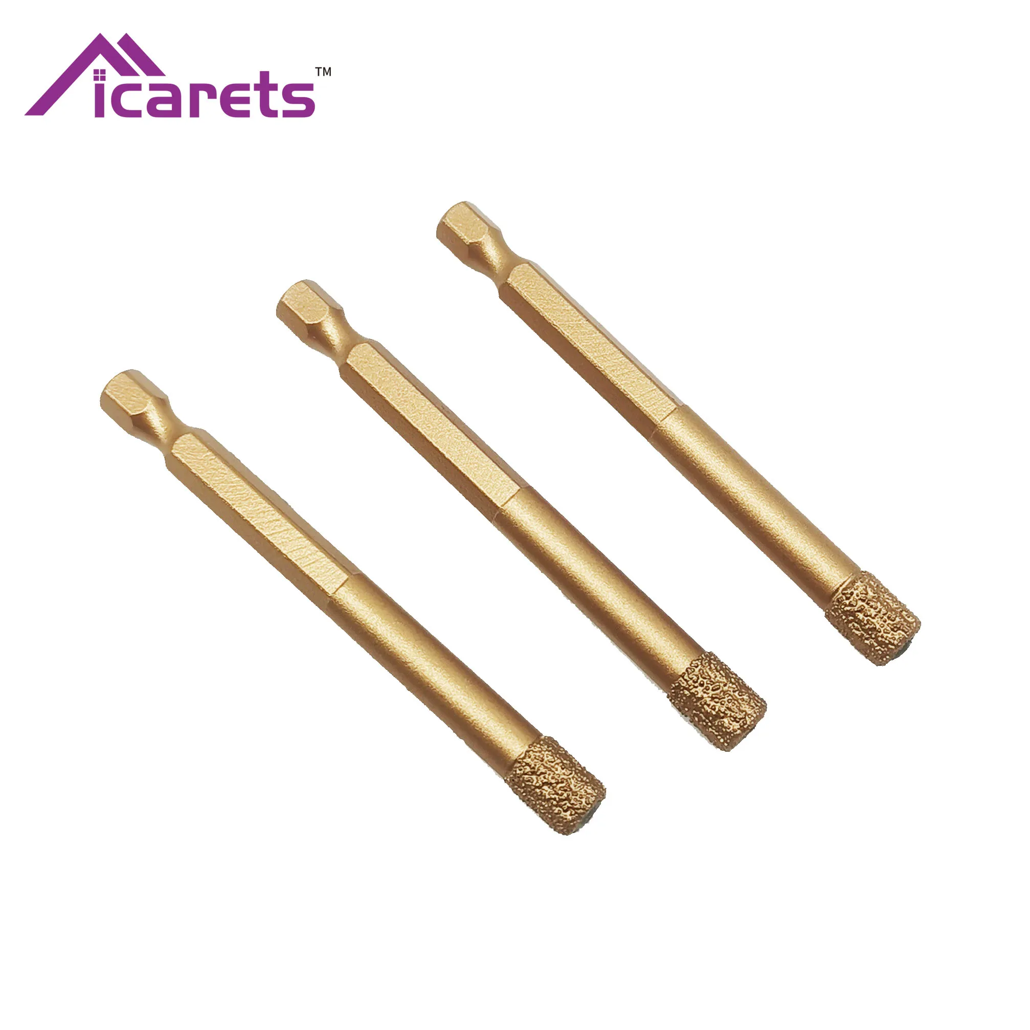 

ICARETS 8/12mm Diamond Coated Core Bit Tile Drilling for Marble Core Drill For Granite Porcelain Hole Saw For Angle Grinder