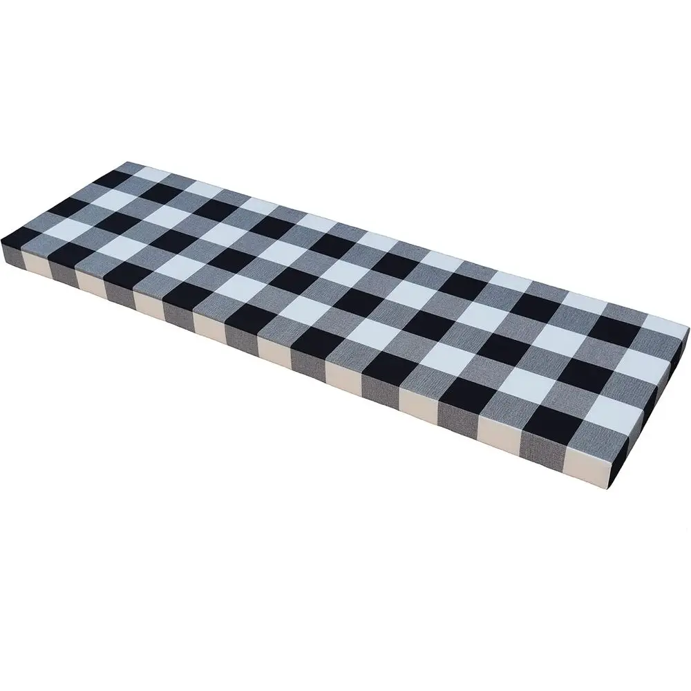 

Подушка для скамьи Gingham 72, сиденье для эркера, мебель для патио, сменное сиденье из пенопласта, для садовых качелей, сада, кухни, дивана, пианино, Bl