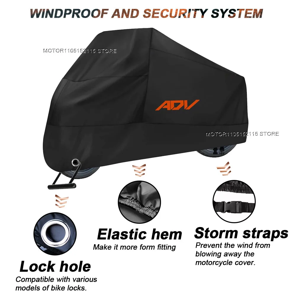 NEW Motorcycle Cover Waterproof Outdoor Scooter UV Protector Dust Rain Cover For KTM 790 890 1090 1190 Adventure R ADVENTURE S view 2