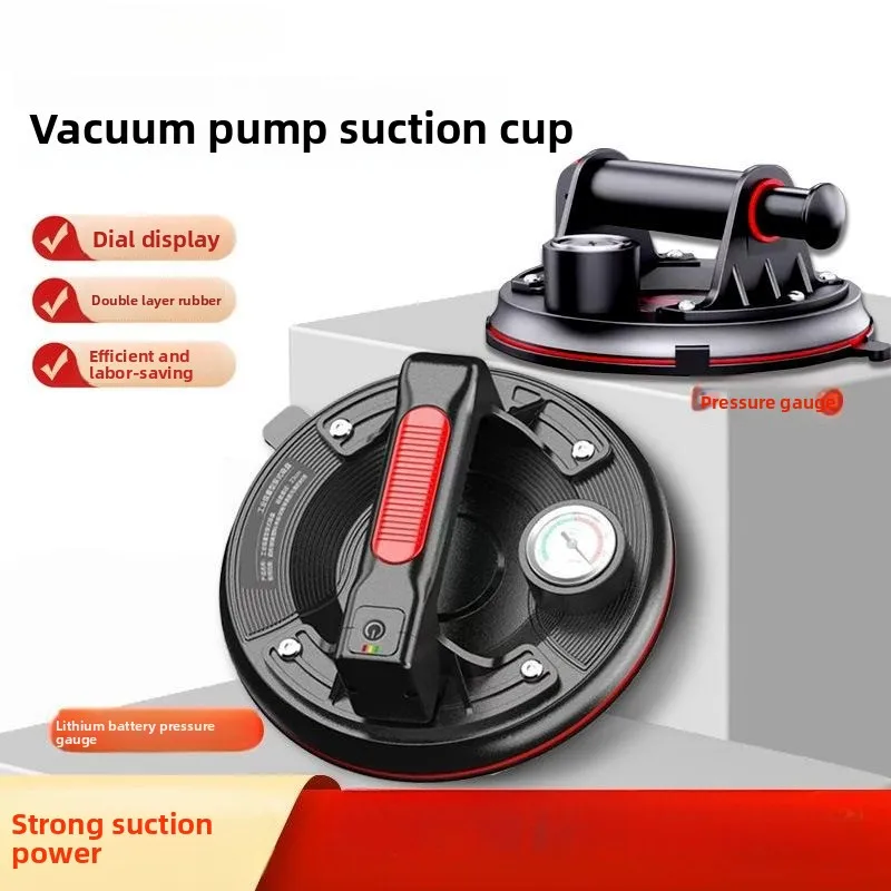 

Professional Glass Vacuum Pump Suction Cup For Tile Stone Slab Pressure Gauge Lifting Tool Strong Force Handling Equipment