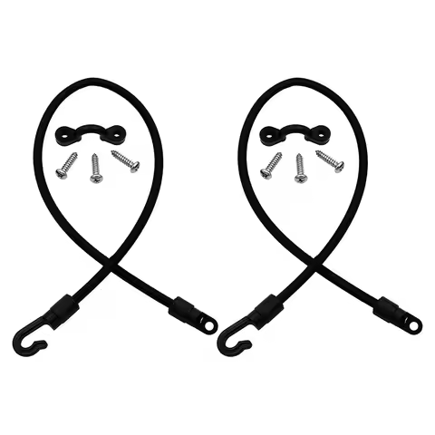 Boat Fishing Rod Tamer Holder Portable Elastic Rope Hook Fixing Buckle Set Adjustable Deck Mount Connector for Kayak Marine Boat