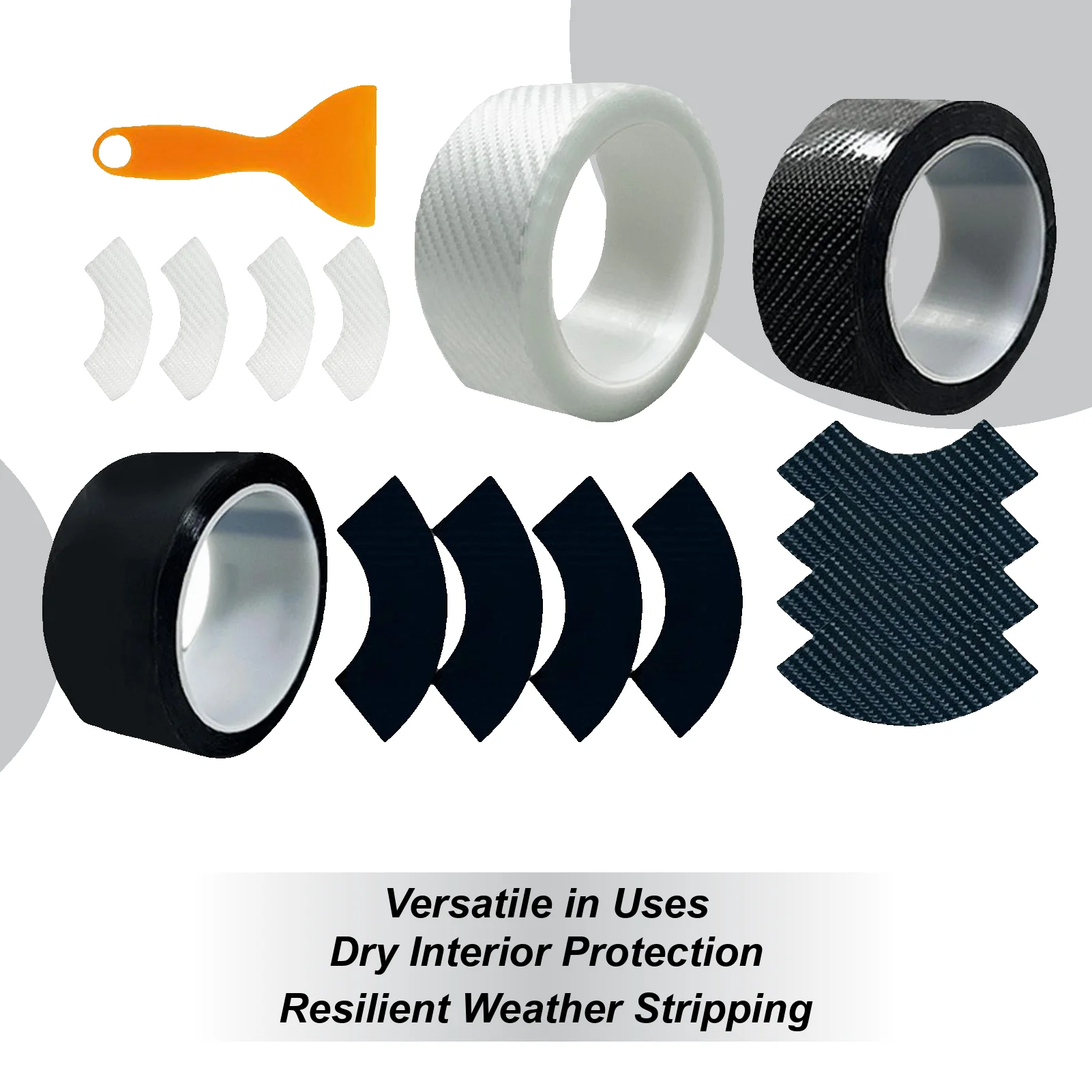 300cm Automotive Sunroof Sealing Strip Self-adhesive Waterproof Windproof Window Tape Sunroof Leak Proof Traceless Sealing Strip