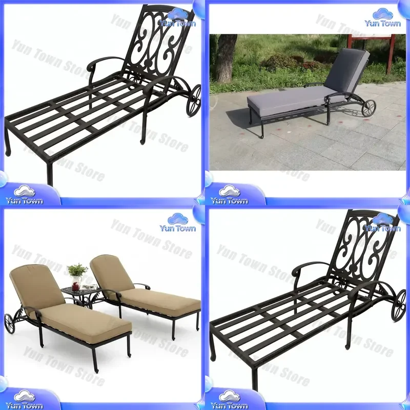 Outdoor Garden Cast Aluminum Patio Furniture Set for Chair Lounge Chaise Daybed Waterproof Metal Aluminium Outdoor Furniture