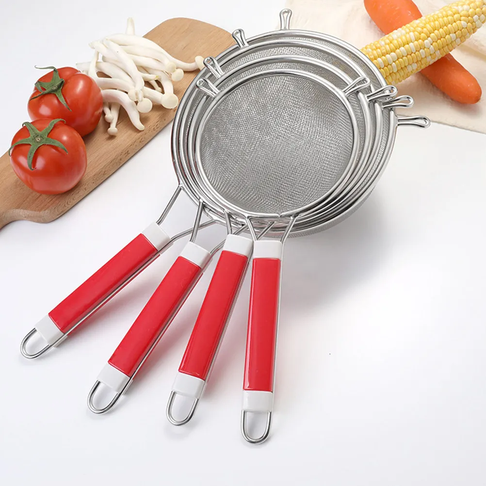 Stainless Steel Double Ear Colander 18Cm Rust Resistant Heat Resistant Kitchen Wire Mesh Strainer for Home Cooking Hot Pot