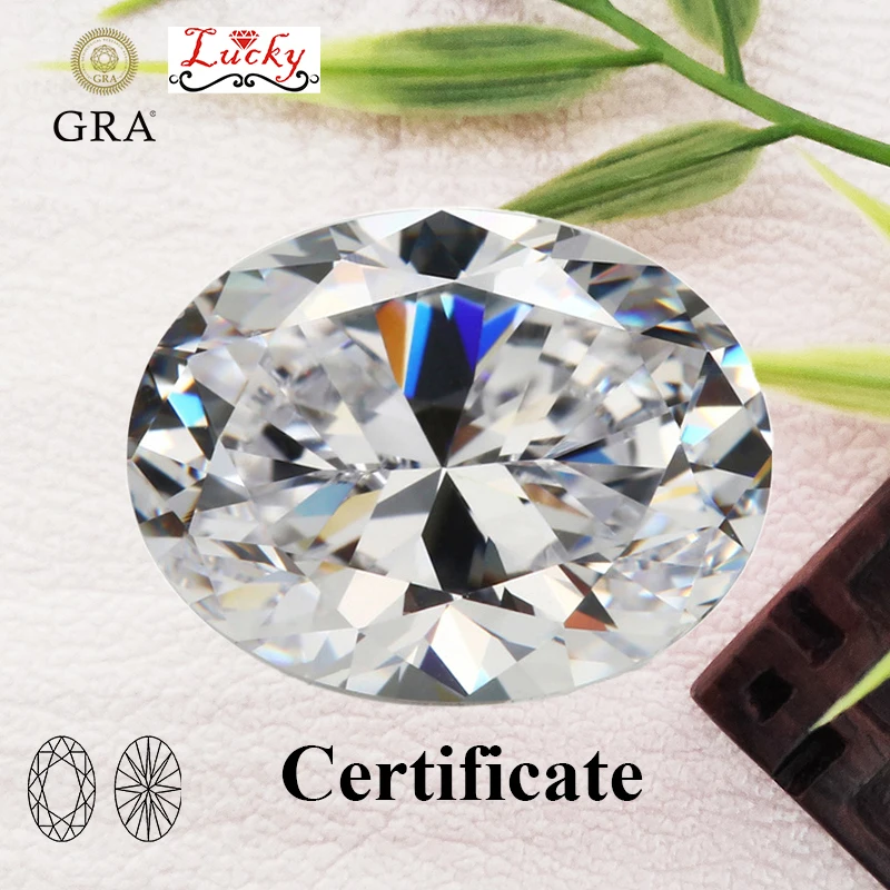 

Moissanite D Color Oval Shape Top Quality Charms Beads for DIY Jewelry Making Necklace Earrings Materials with GRA Certificate