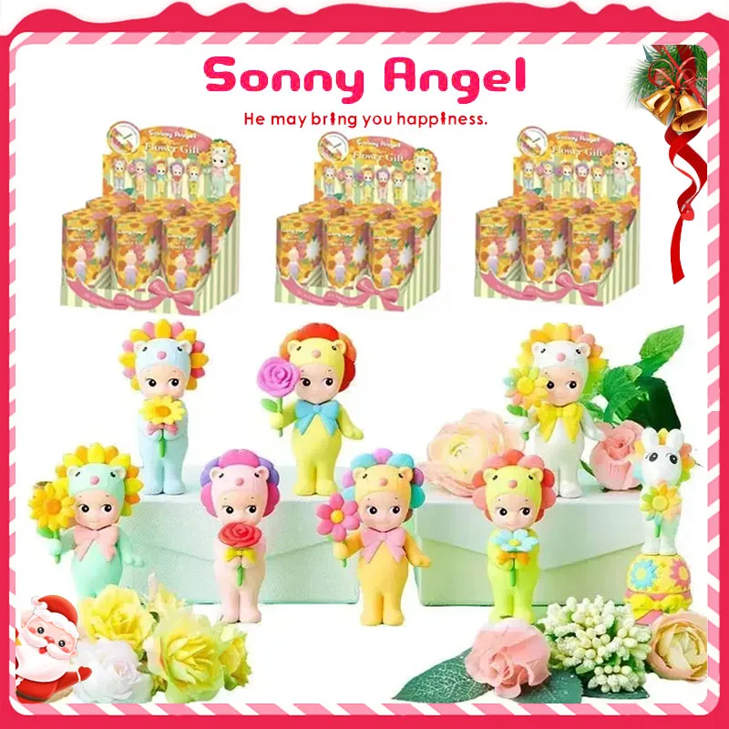 Anime Sonny Angel Flower Series Kids Toys Angel Girls Candy House Series Figurines Trendy Toys Car Decorations Christmas Gifts