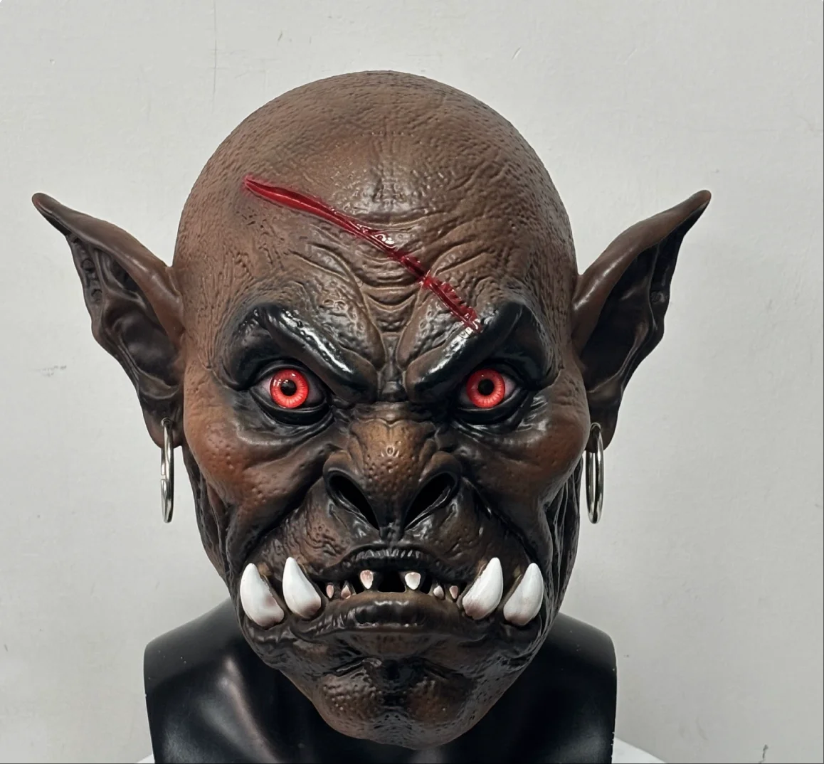 

Новая латексная маска-гарнитура Warcraft для Хэллоуина, косплея, вечеринок, ролевых игр и выступлений, реквизит для переодевания