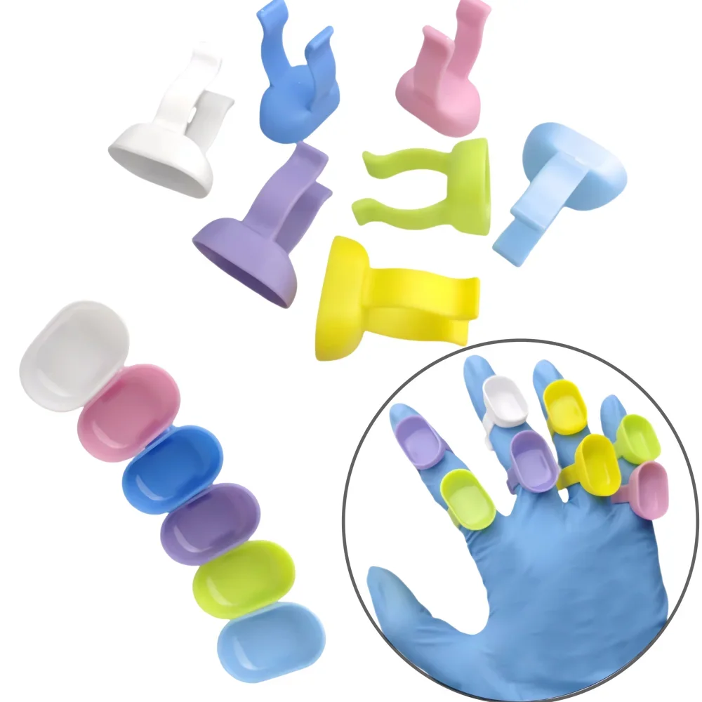 

100Pcs Disposable Dental Mixing Rings Silicone Prophy Paste Holders Dappen Dish Cups in Assorted Colors
