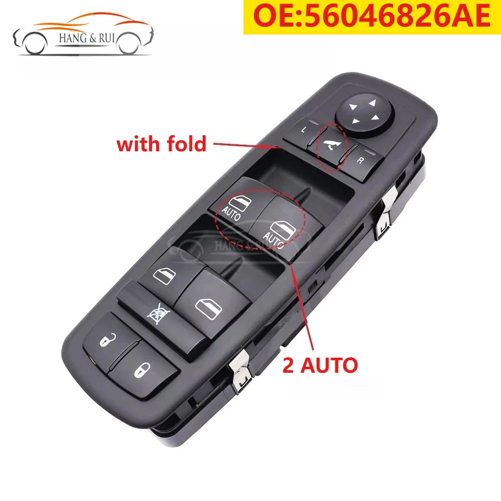 56046826AE Double Auto Left Driver Power Lifter Window Control Switch Button For Dodge Journey Chrysler Ram 300 2011 2012
