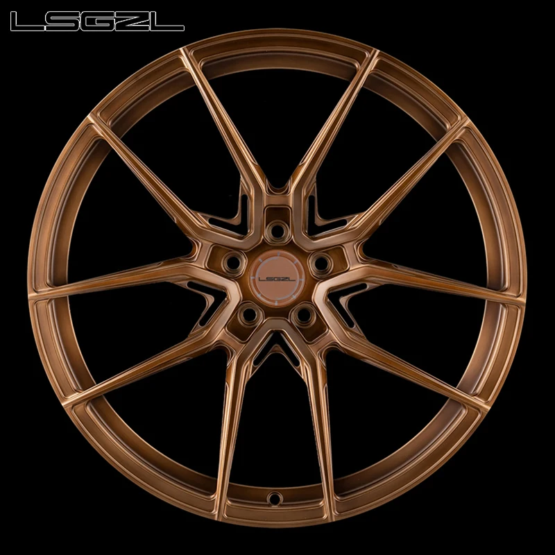 

HOTSELLING Golden Monoblock Forged 17 18 20 21 24 26 Inch Customized Aluminum Wheels 5x114.3 5x112 5x120 5x130 for Sports Car
