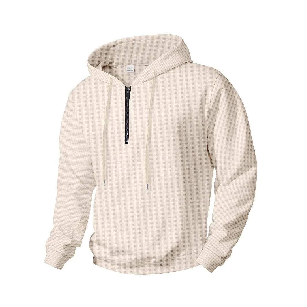 

Men's Hooded Zipper Sports Sweatirt Casual Outdoor Polyester Fiber Anti-deformation Regular Sve Summer Faion