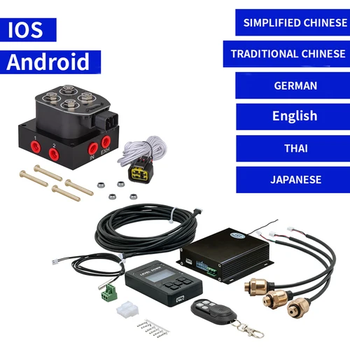 Sistema de Control de suspensión neumática para coche, compatible con Bluetooth Sensor de presión, Control remoto, cable y Aplicación con válvula múltiple, nuevo