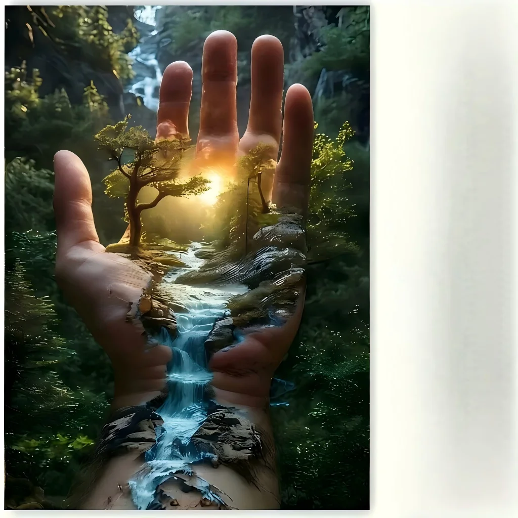 Fantasy Jigsaw Puzzle for Adults-Halloween Ghost House,Ocean Cliff Spaceship,Glowing Heart Beach&Hand Nature Landscape Toy Gift