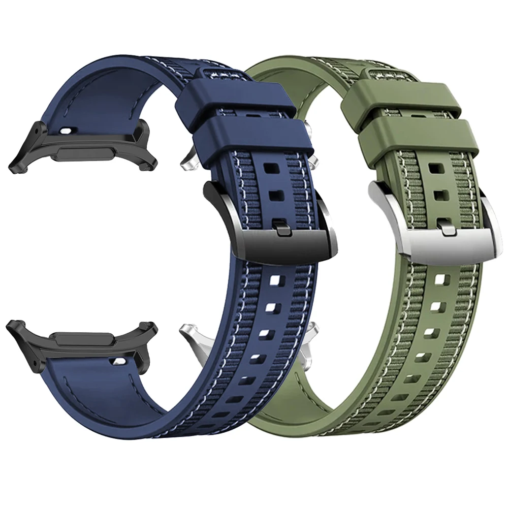 Nylon Silicone Band for Samsung Galaxy Watch Ultra Strap Accessories Sports Composite Wristbands Galaxy Watch 7 Ultra 47mm Strap