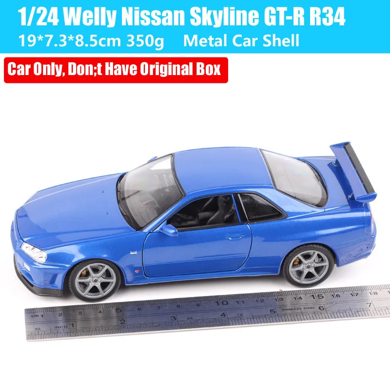 Car Only ! Welly 1/24 Scale Nissan Skyline GTR R34 R35 GT-R C10 BNR34 Racing Diecasts & Toy Vehicles Car Model