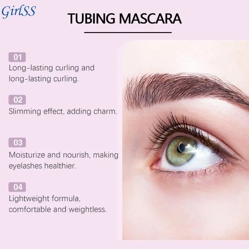 5D Zijdevezel Lash Mascara voor langere, dikkere, volumere wimpers Waterpoof Mascara Langdurige wimpers Mascara T4MB