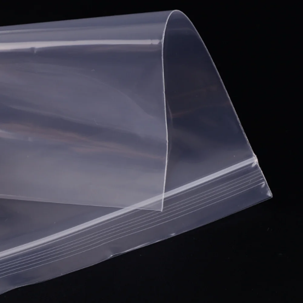 100pcs Transparent PE Zip Lock Bags -  Zipper Closure Plastic Packing Pouches - Clear Self Sealing Poly Bag Goods Gift Package