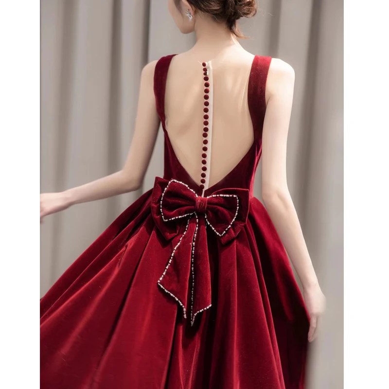 

Toast dress bride's new high-end red evening dress wedding return engagement dress high-end light luxury niche